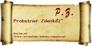 Probstner Zdenkó névjegykártya